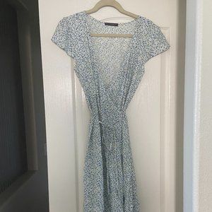 Brandy Melville Robbie Knee Length Wrap Dress